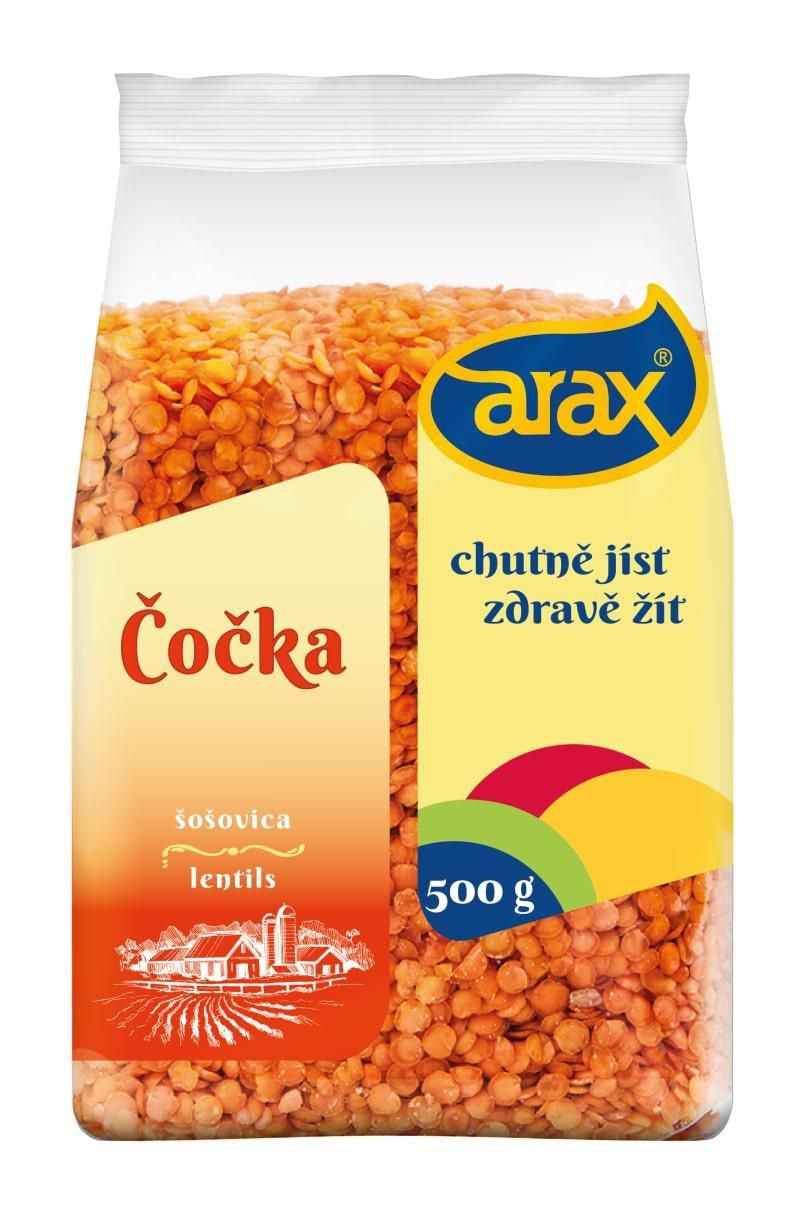 Trvanlivé potraviny - Arax Čočka červená půlená 500 g