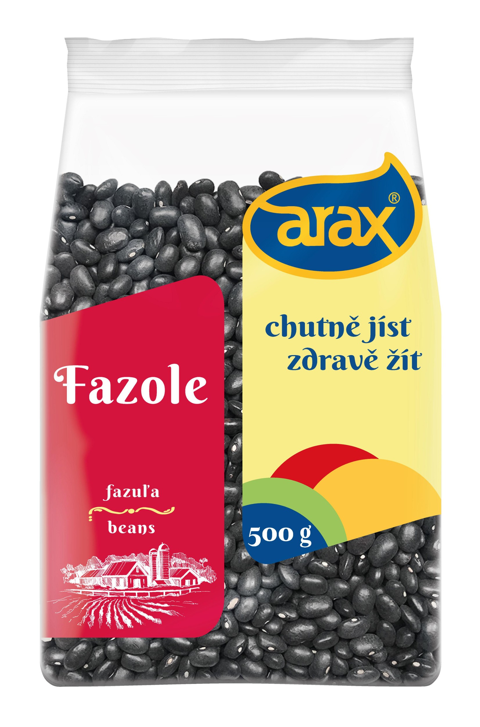 Trvanlivé potraviny - Arax Fazole černá 500 g