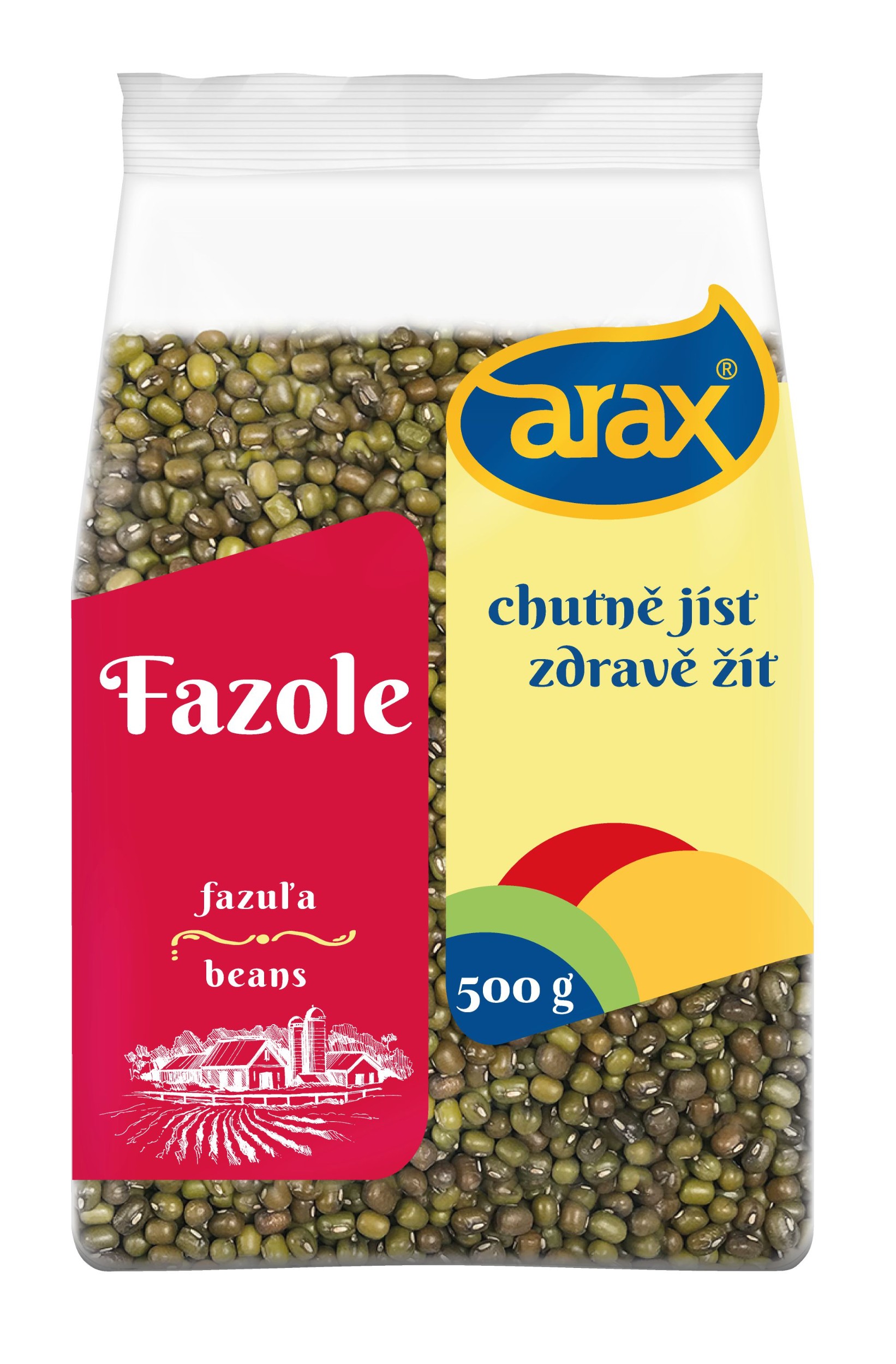 Trvanlivé potraviny - Arax Fazole Mungo - zelená 500 g