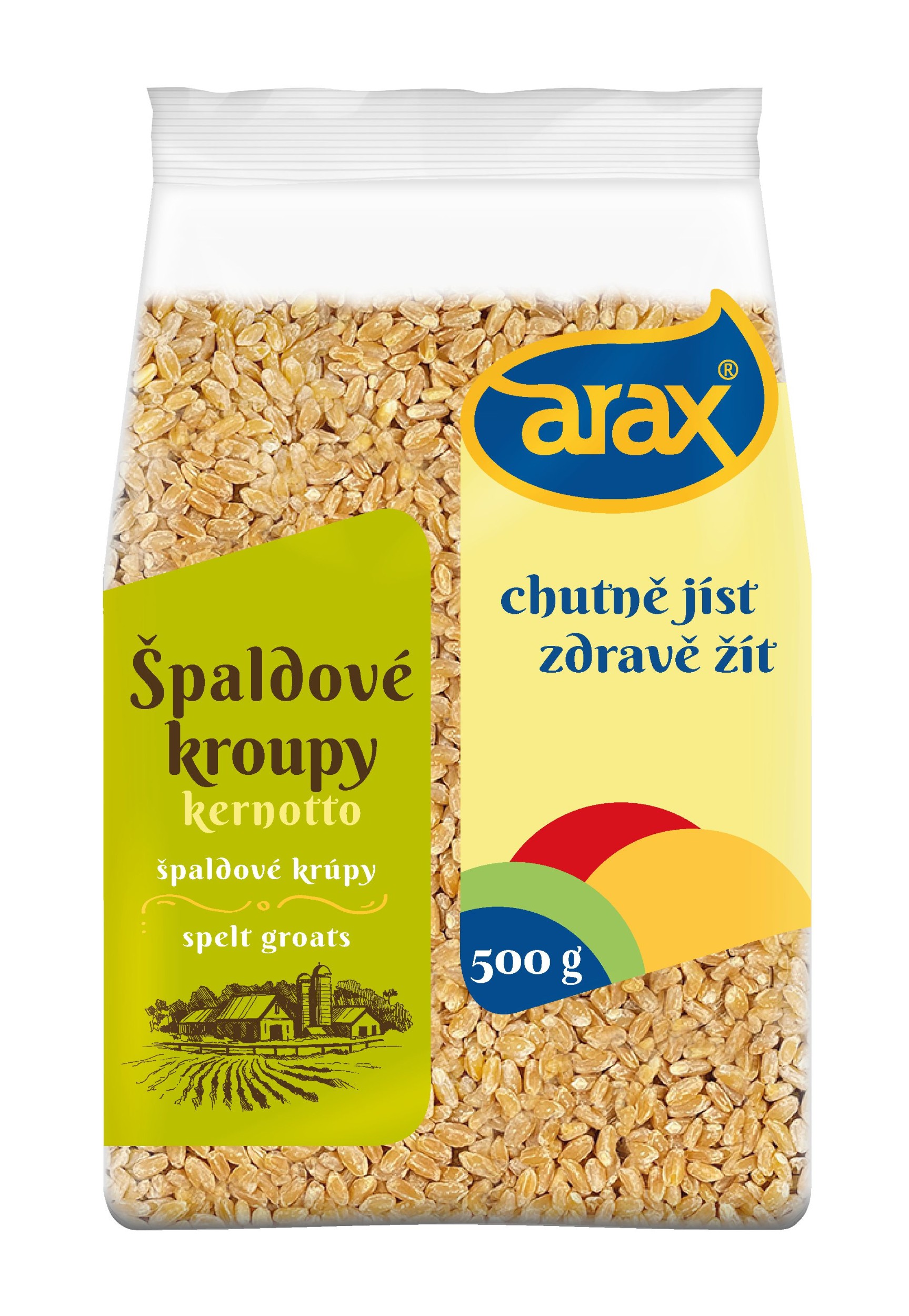 Trvanlivé potraviny - Arax Špaldové kroupy, kernotto 500 g