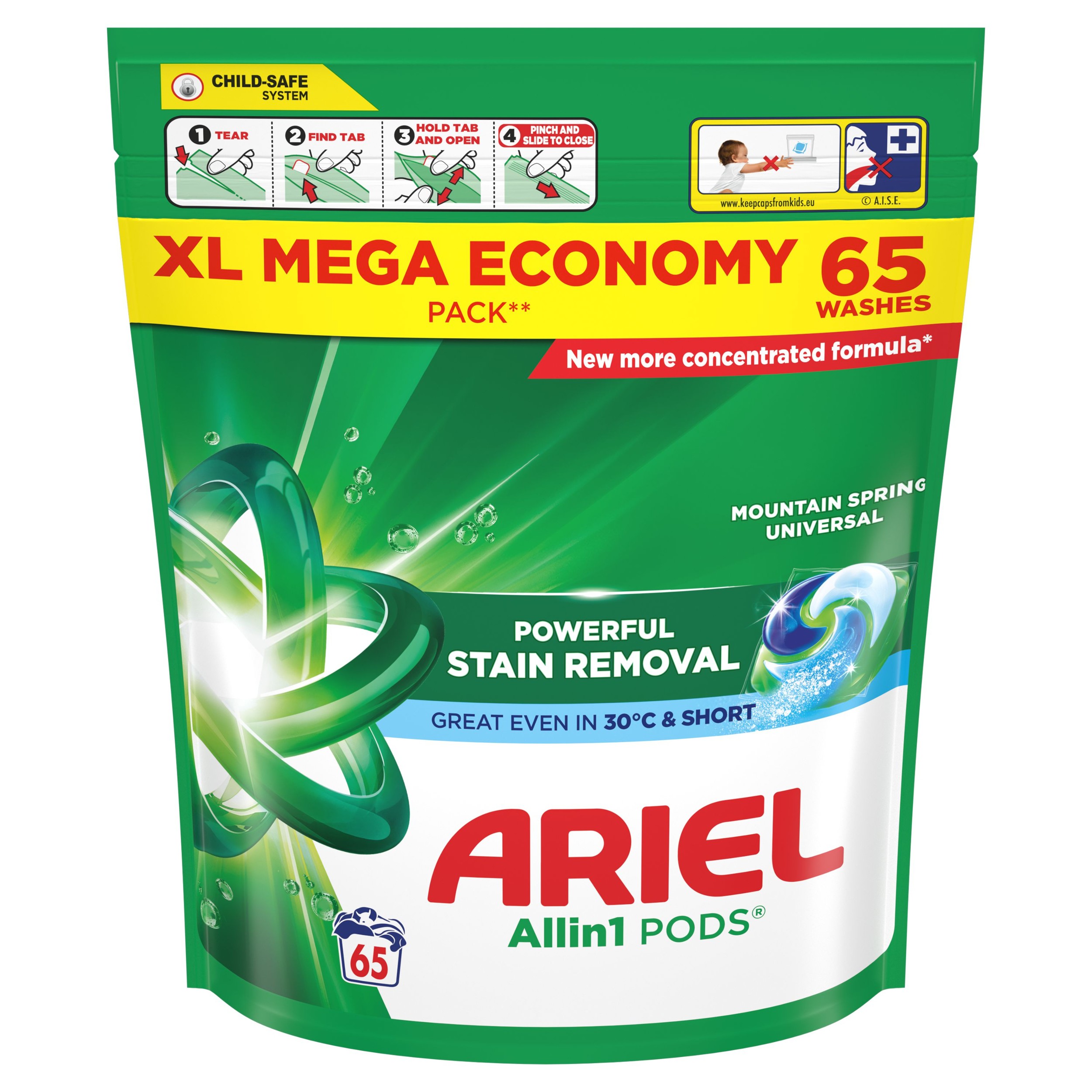 Drogerie a kosmetika - Ariel Gelové Kapsle Alpine Fresh 65ks