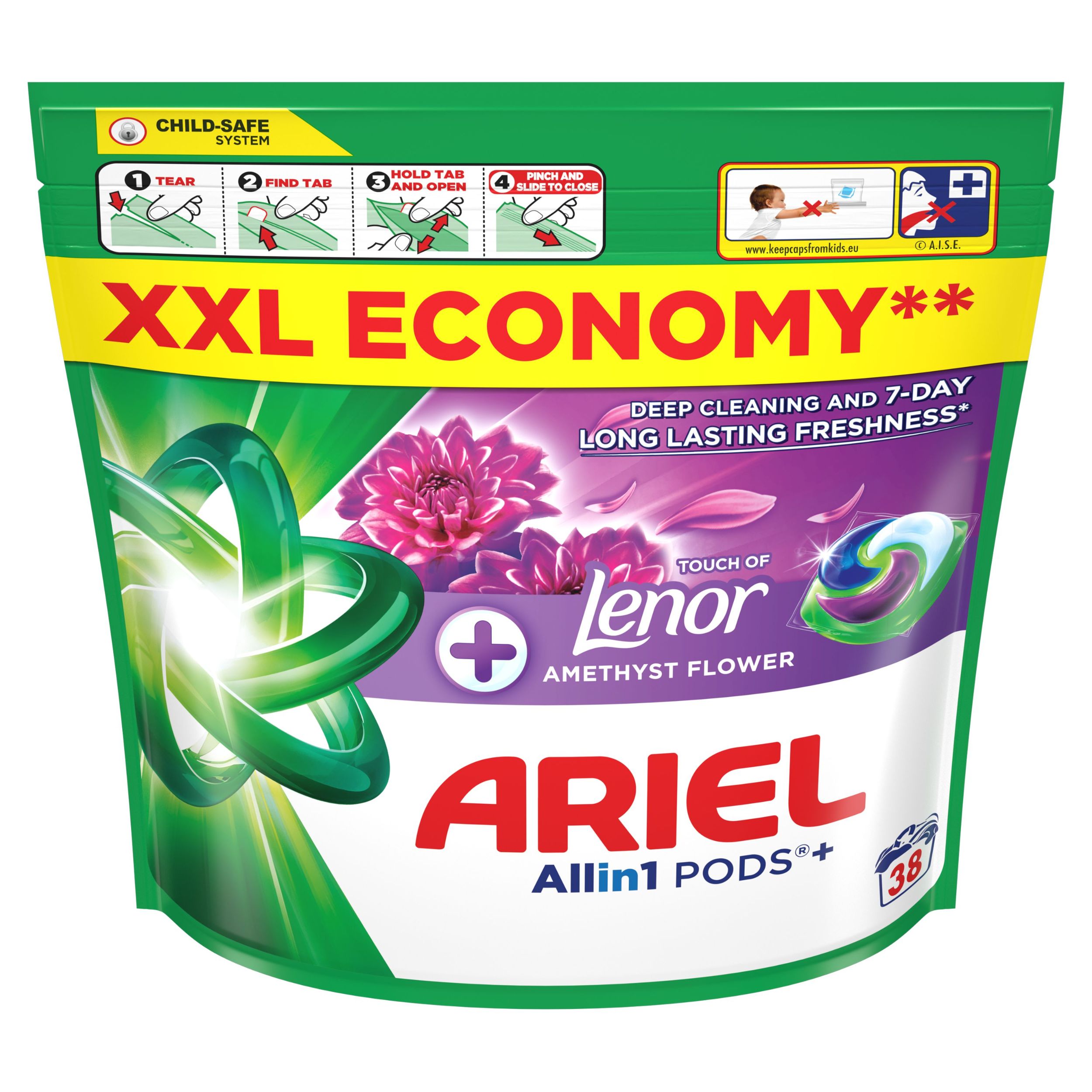 Drogerie a kosmetika - Ariel Gelové Kapsle Amethyst 38 dávek