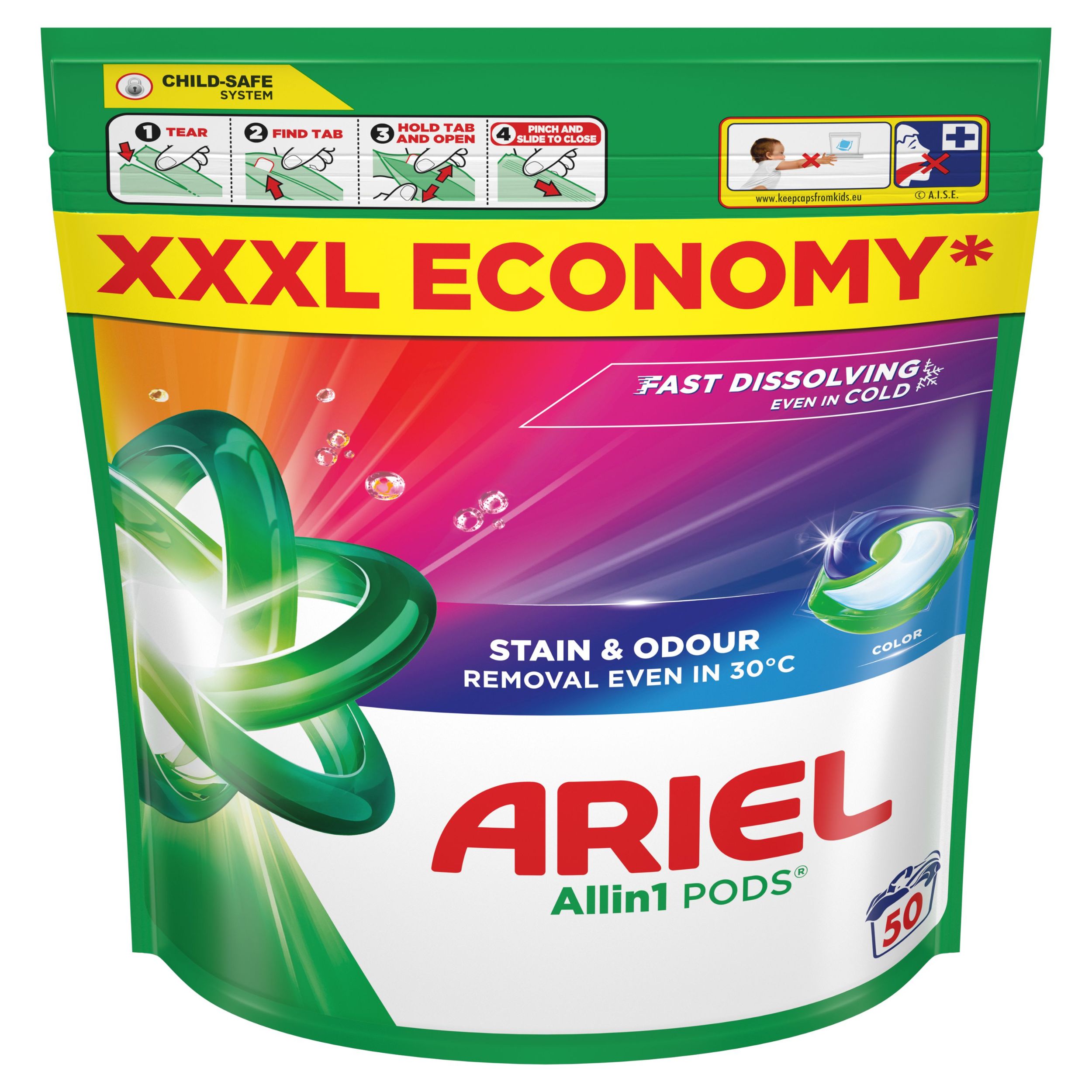 Drogerie a kosmetika - Ariel Gelové Kapsle Color Fresh 50 dávek
