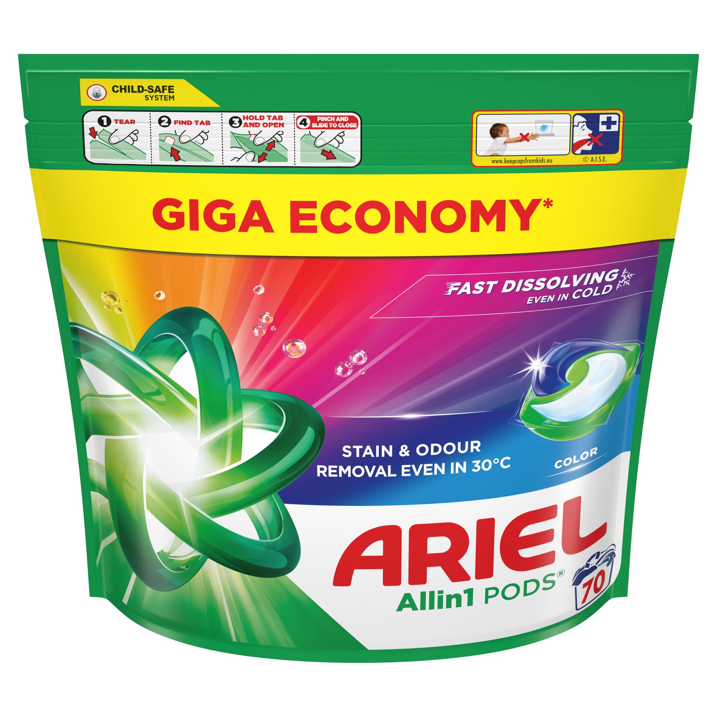 Drogerie a kosmetika - Ariel Gelové Kapsle Color Fresh 70 dávek