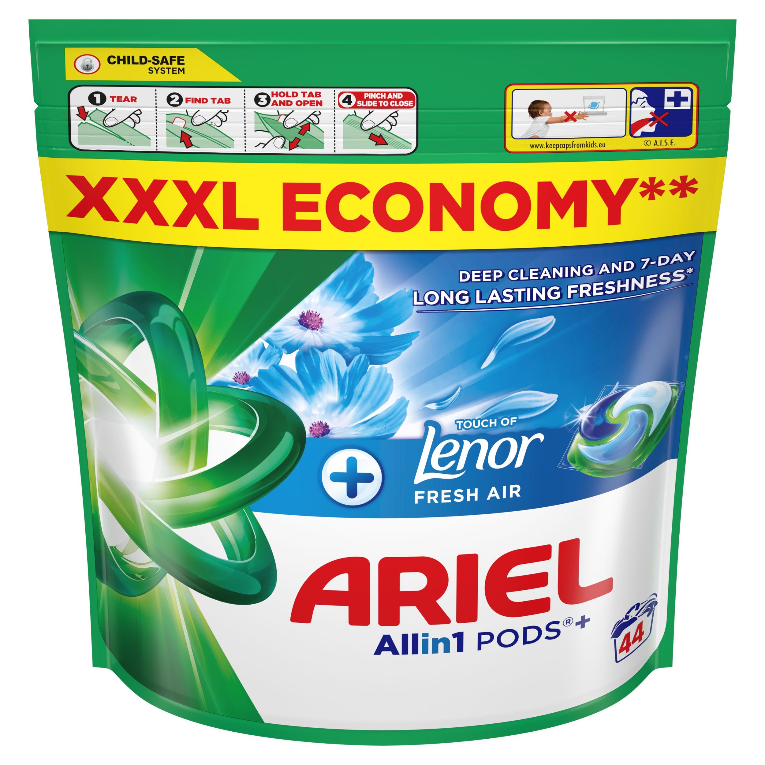 Drogerie a kosmetika - Ariel Gelové Kapsle Fresh Air 44 kusů