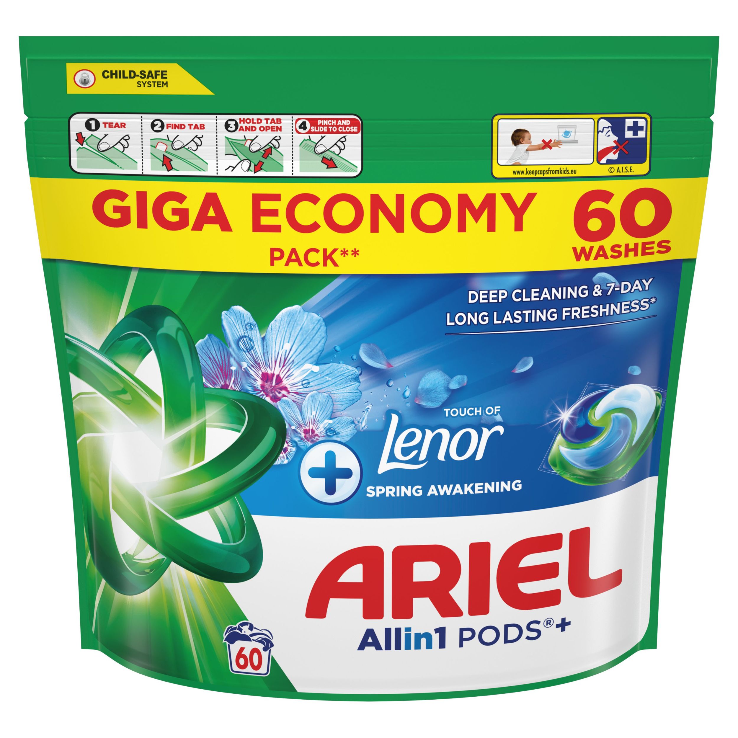 Drogerie a kosmetika - Ariel Gelové Kapsle Fresh Air 60 ks