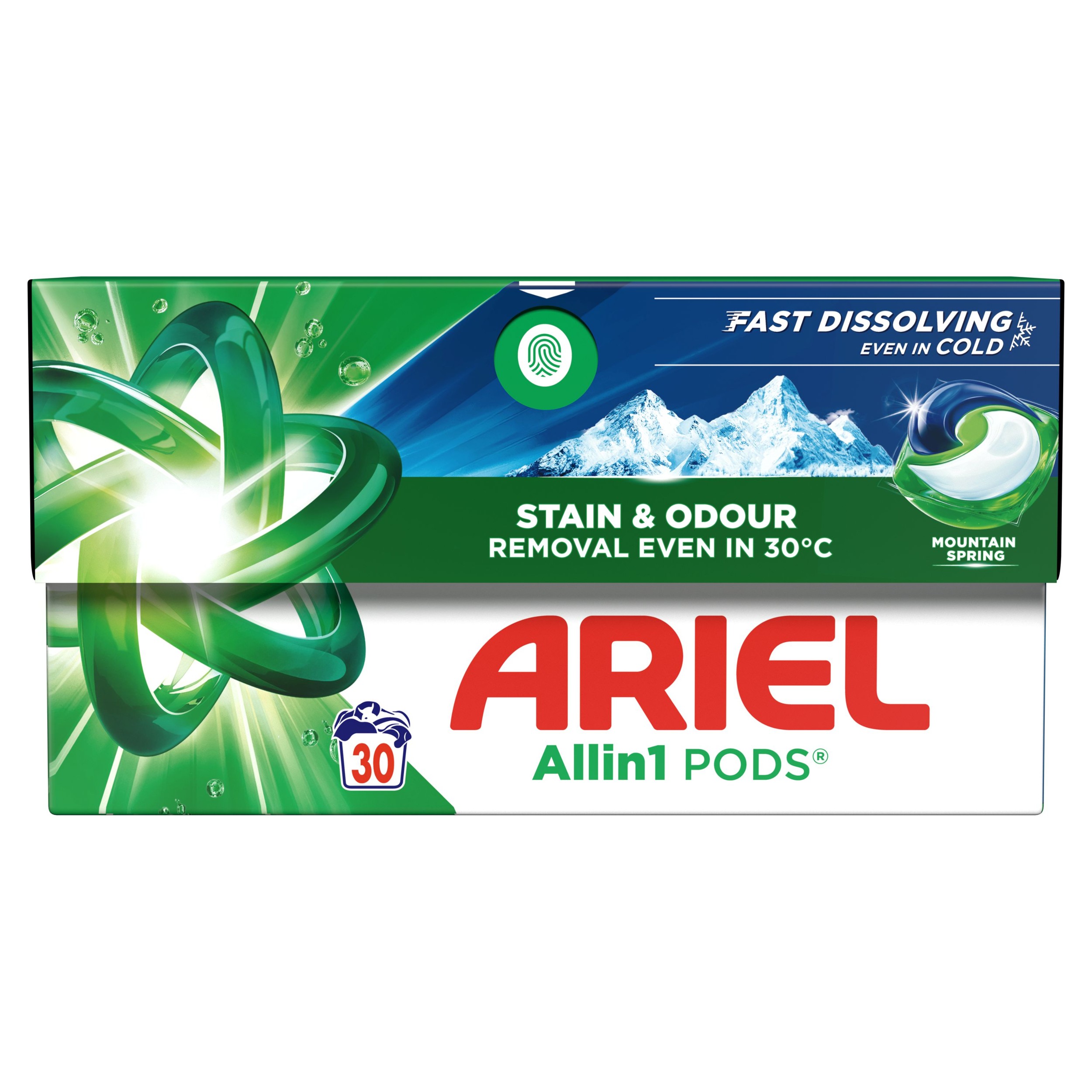 Drogerie a kosmetika - Ariel Gelové Kapsle Fresh Alpine 30 kusů