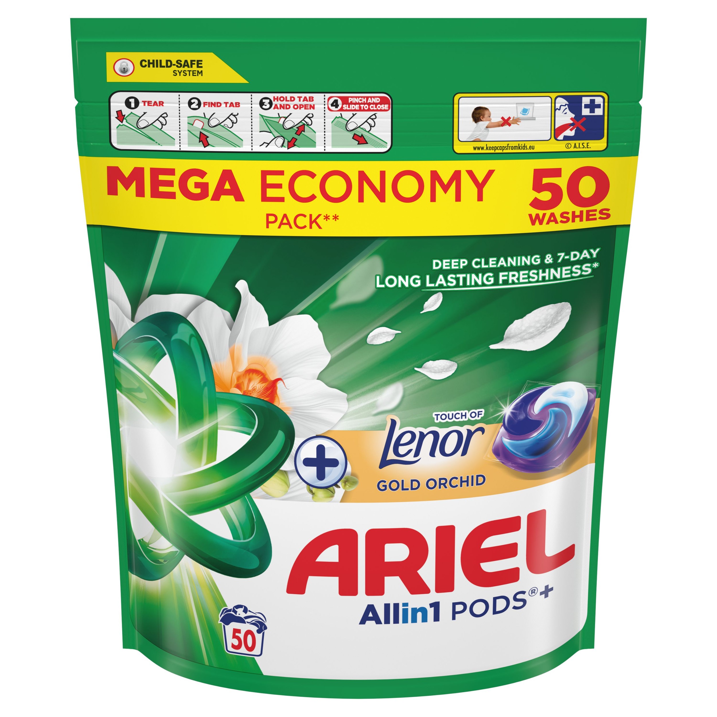 Drogerie a kosmetika - Ariel Gelové Kapsle Gold Orchid 50ks