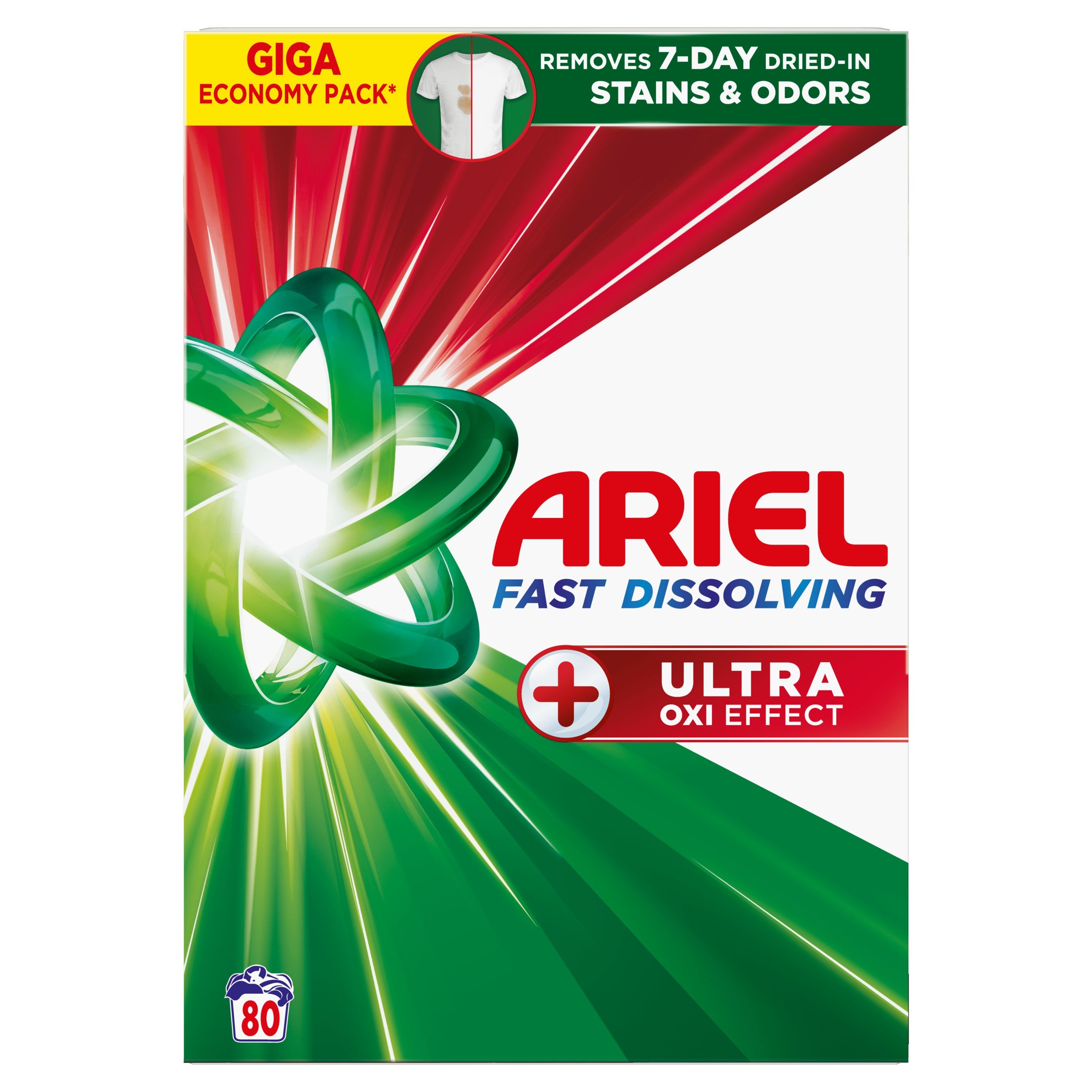 Drogerie a kosmetika - Ariel Pr. Ultra Oxi Effect 80 Prani 4kg
