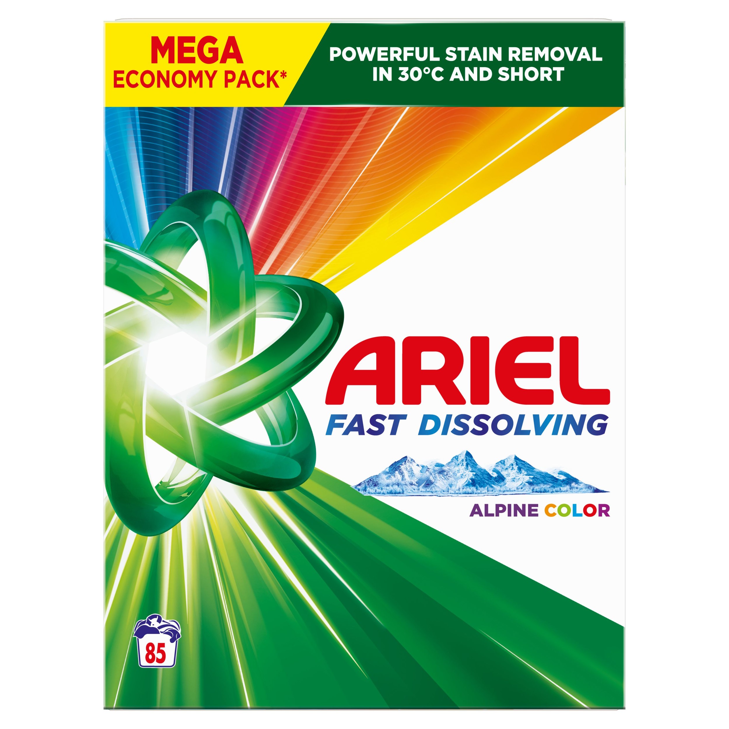 Drogerie a kosmetika - Ariel Prací Prášek Alpine 85 Prani 5kg