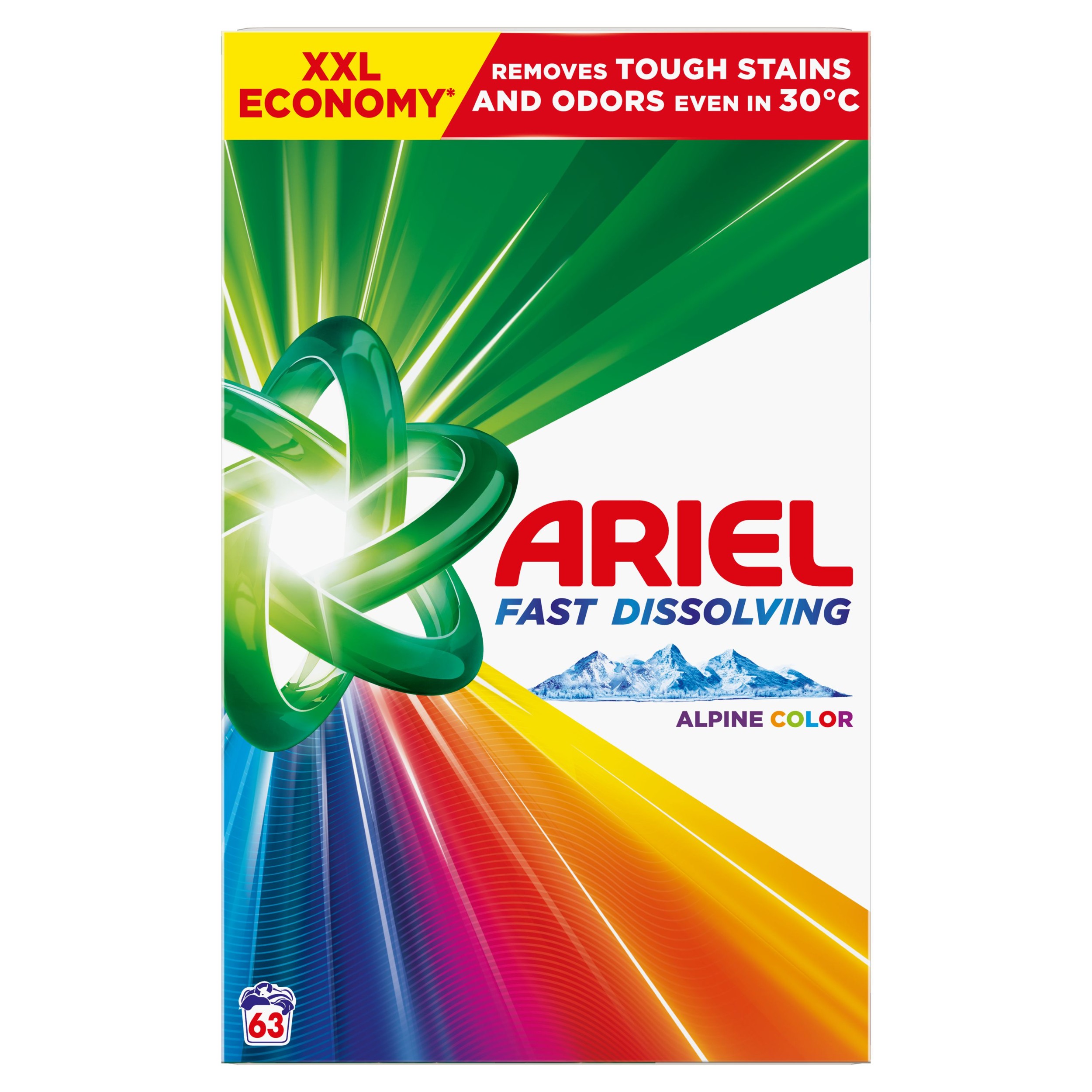 Drogerie a kosmetika - Ariel Prací Prášek Color 63 Prani 3kg