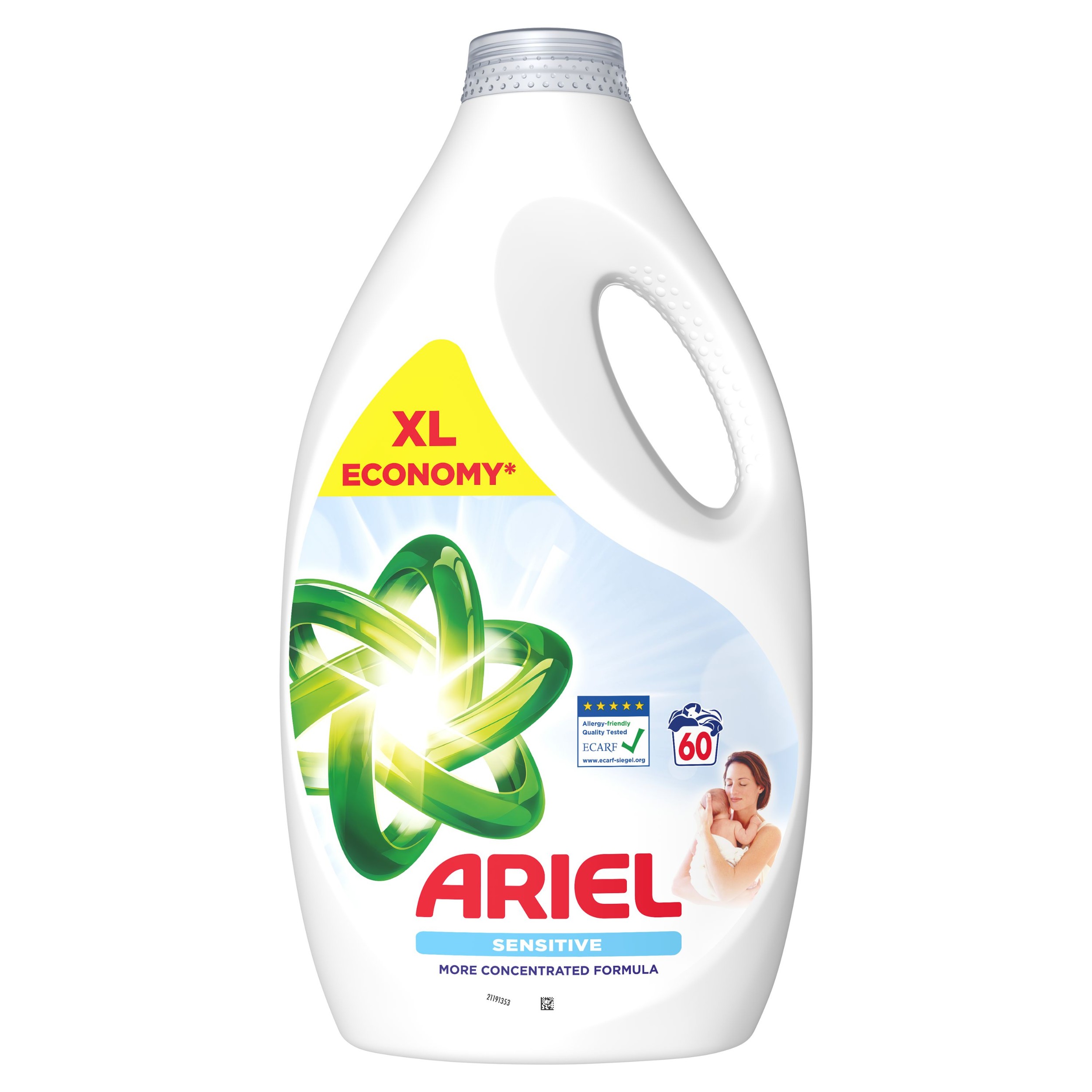 Drogerie a kosmetika - Ariel Tek Prost Sens Skin 60 Prani 2,7l