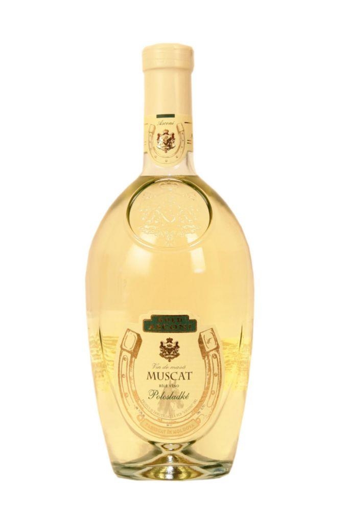 Nápoje - Asconi Gold Muscat bílé víno polosladké 0,75 l