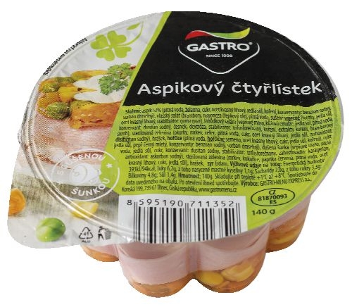 Uzeniny a lahůdky - Aspikový čtyřlístek 140 g