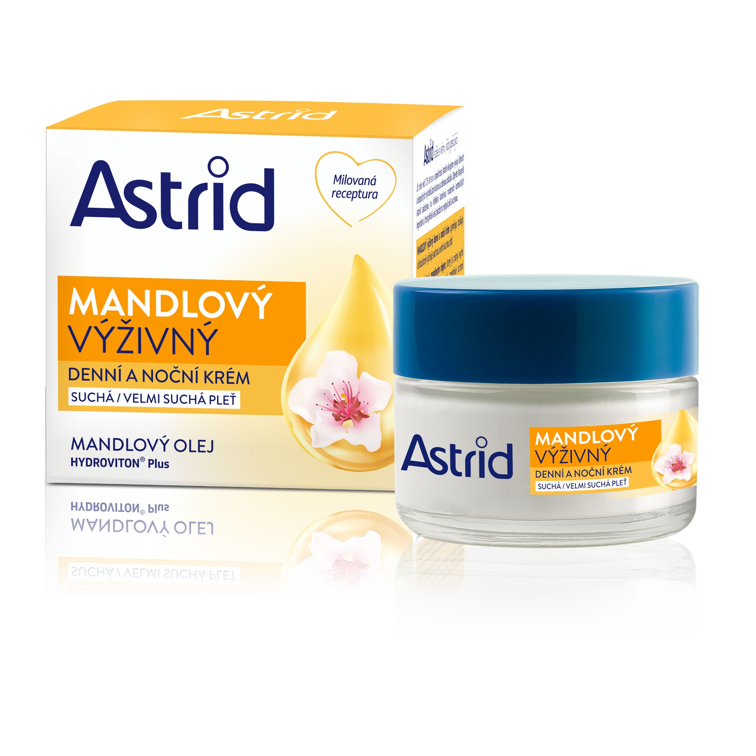 Drogerie a kosmetika - Astrid Almond Care mandlový výživný denní a noční krém 50 ml