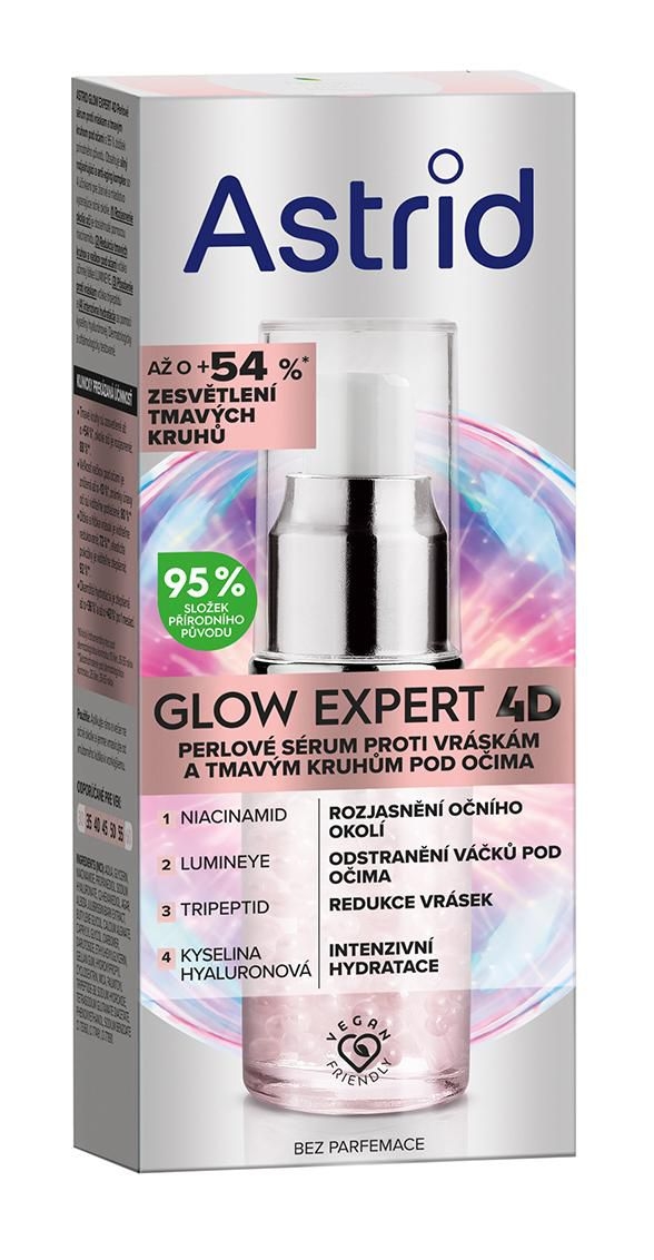 Drogerie a kosmetika - Astrid Glow Expert Perlové sérum proti vráskám a tmavým kruhům pod očima 15ml