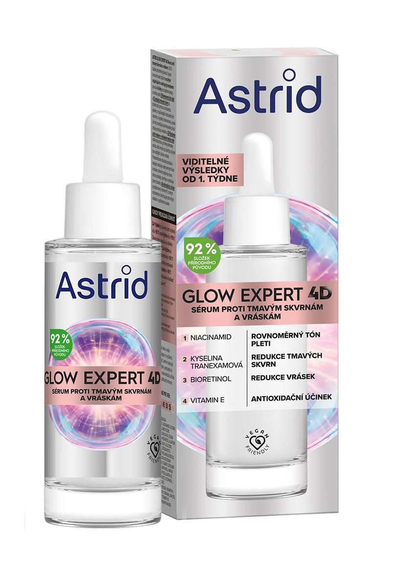 Drogerie a kosmetika - Astrid Glow Expert Sérum proti tmavým skvrnám a vráskám 30ml
