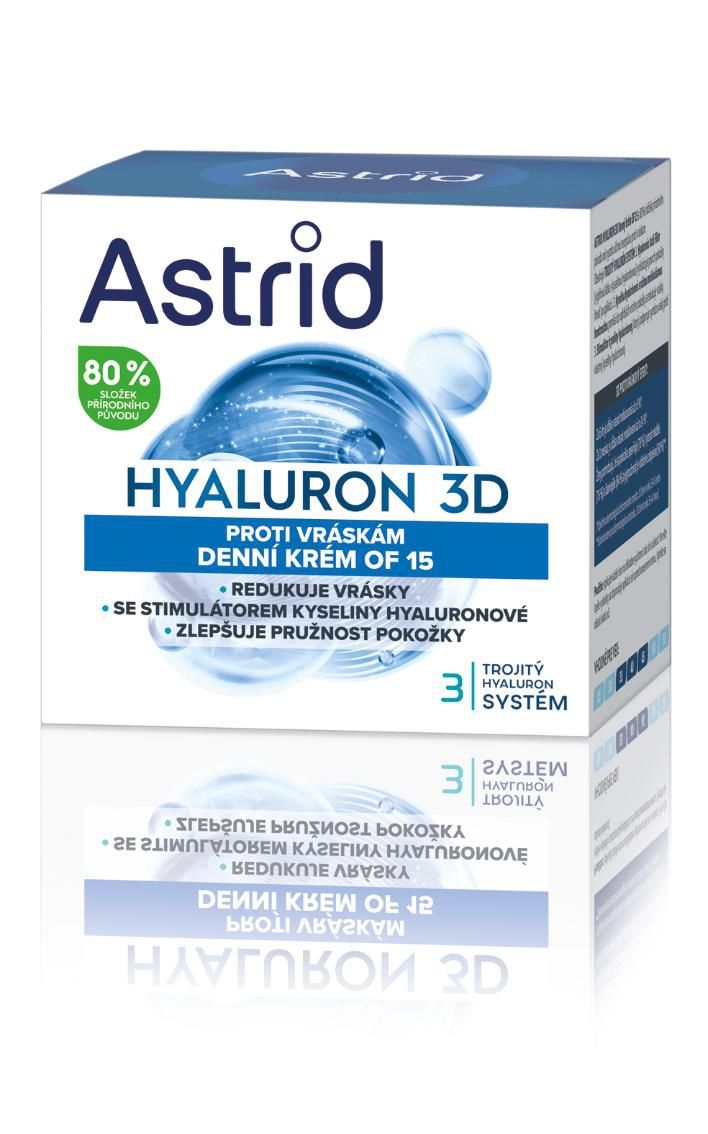 Drogerie a kosmetika - Astrid Hyaluron 3D DennÍ krém proti vráskám SPF15 50ml