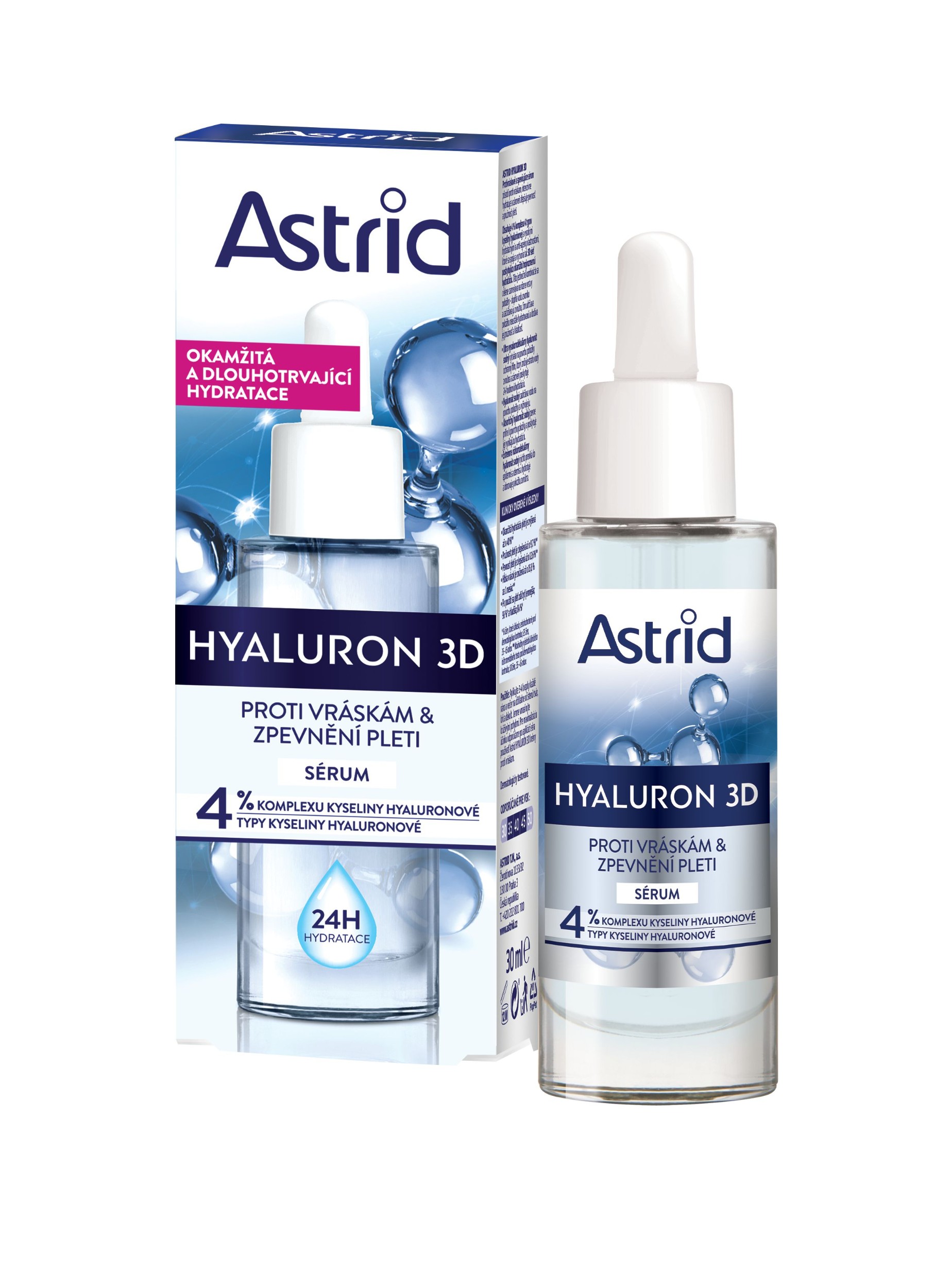 Drogerie a kosmetika - Astrid Hyaluron 3D Protivráskové a zpevňující sérum 30ml