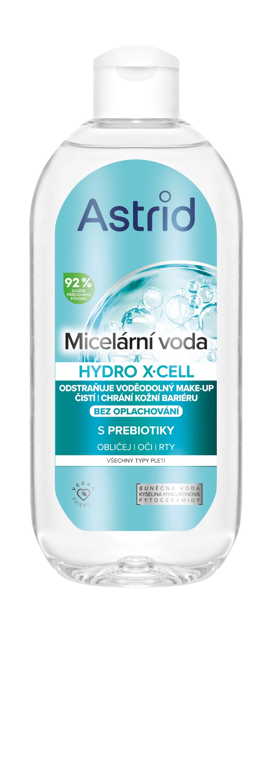Drogerie a kosmetika - Astrid Hydro X-Cell Micelární voda na tvář, oči a rty pro všechny typy pleti 400ml