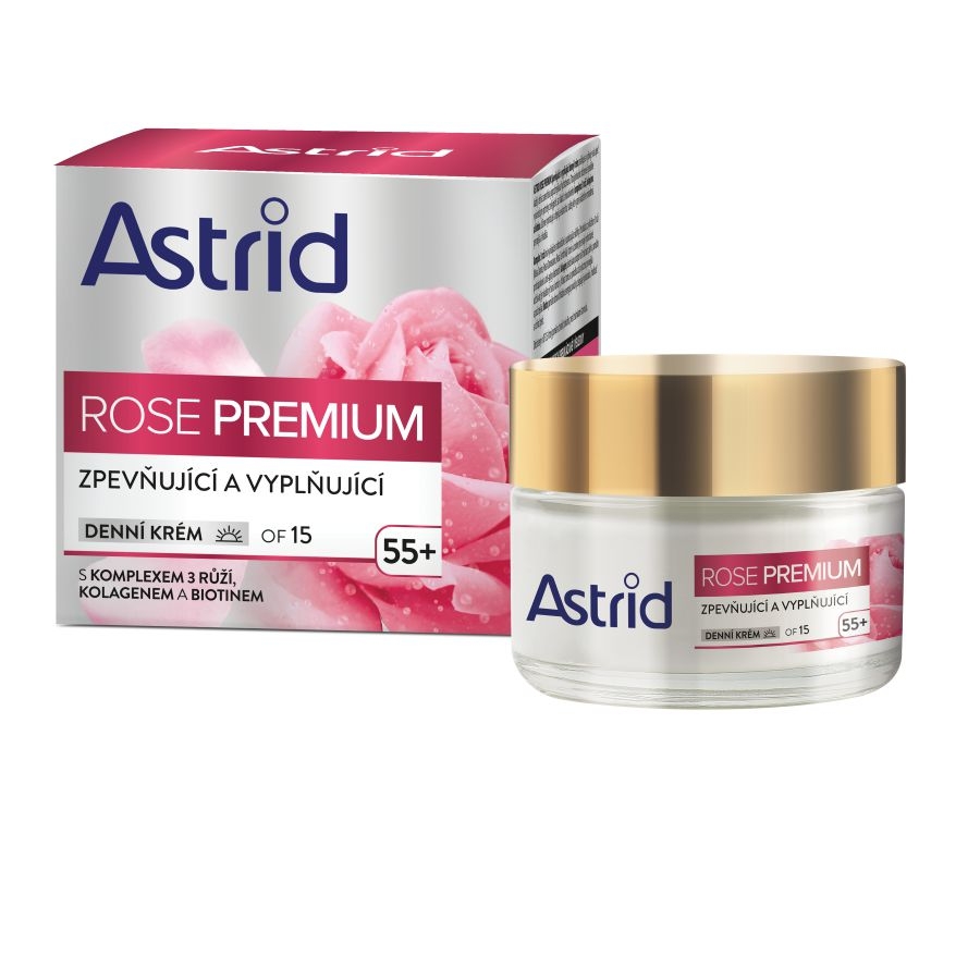 Drogerie a kosmetika - Astrid Rose Premium 55+ Zpevňující a vyplňující denní krém OF15 50ml