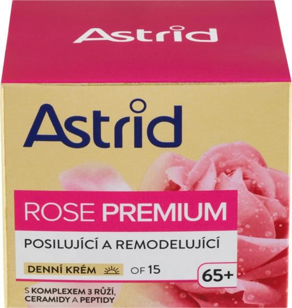 Drogerie a kosmetika - Astrid Rose Premium 65+ Posilující a remodelující denní krém OF15 50ml