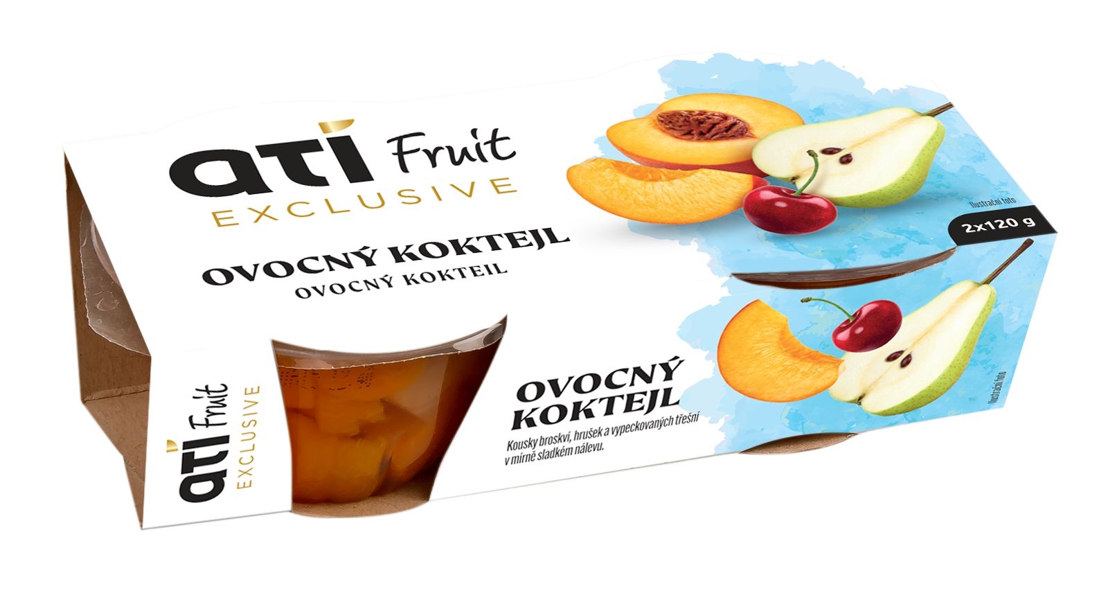 Trvanlivé potraviny - ATI Delicates Fruit Exclusive Ovocný koktejl 2x120 g