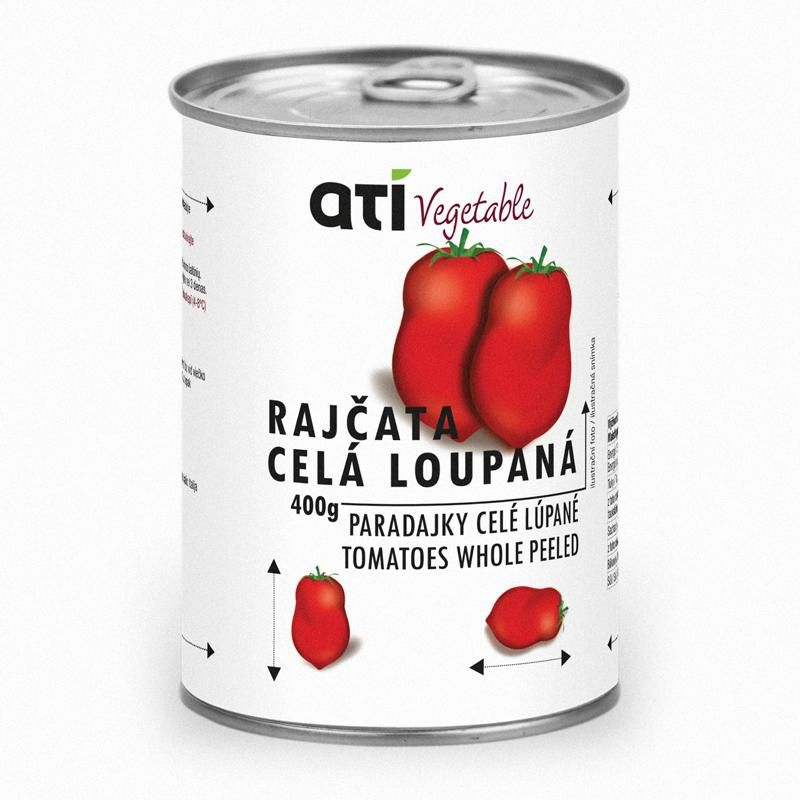 ATI Delicates Vegetable Rajčata celá loupaná 400 g-0