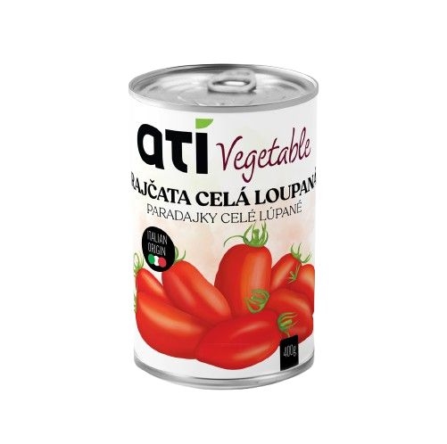 Trvanlivé potraviny - ATI Delicates Vegetable Rajčata celá loupaná 400 g
