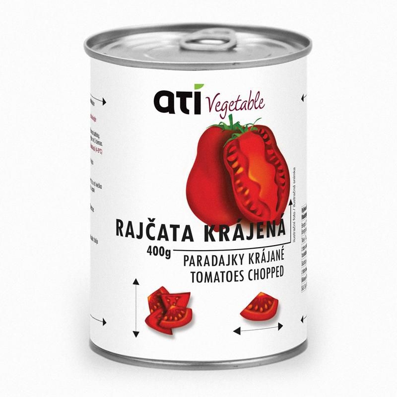 ATI Delicates Vegetable Rajčata krájená 400 g-0