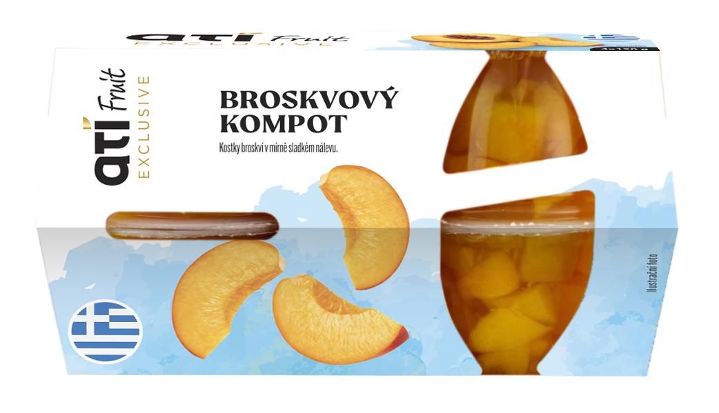 Trvanlivé potraviny - ATI Fruit Exclusive Broskve 4pack 480g