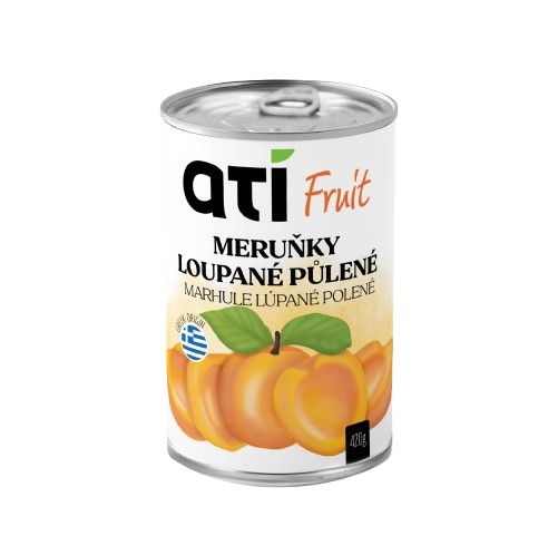 Trvanlivé potraviny - ATI Fruit Meruňky loupané půlené 420 g