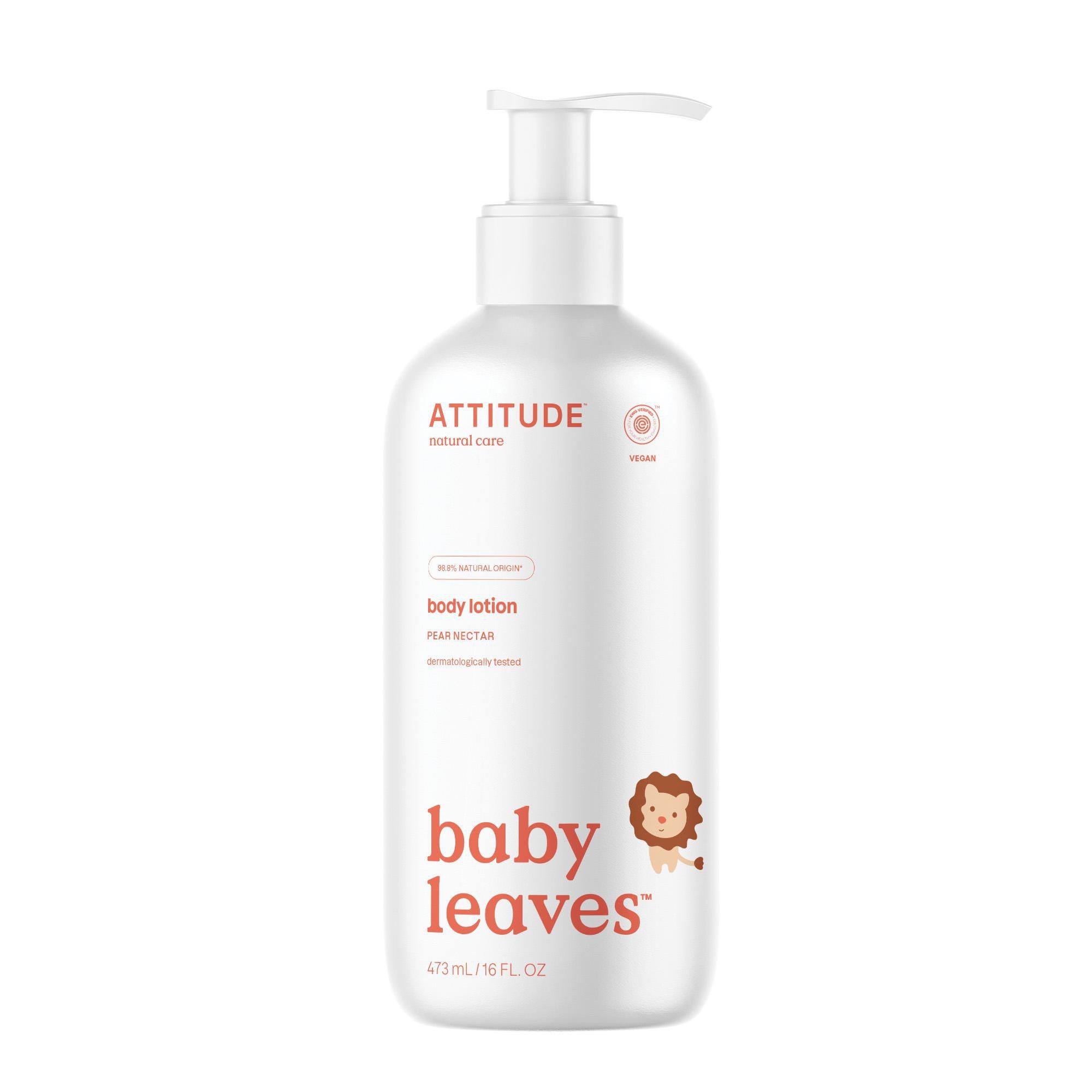 Svět dětí - ATTITUDE Dětské tělové mléko Baby leaves s vůní hruškové šťávy 473 ml