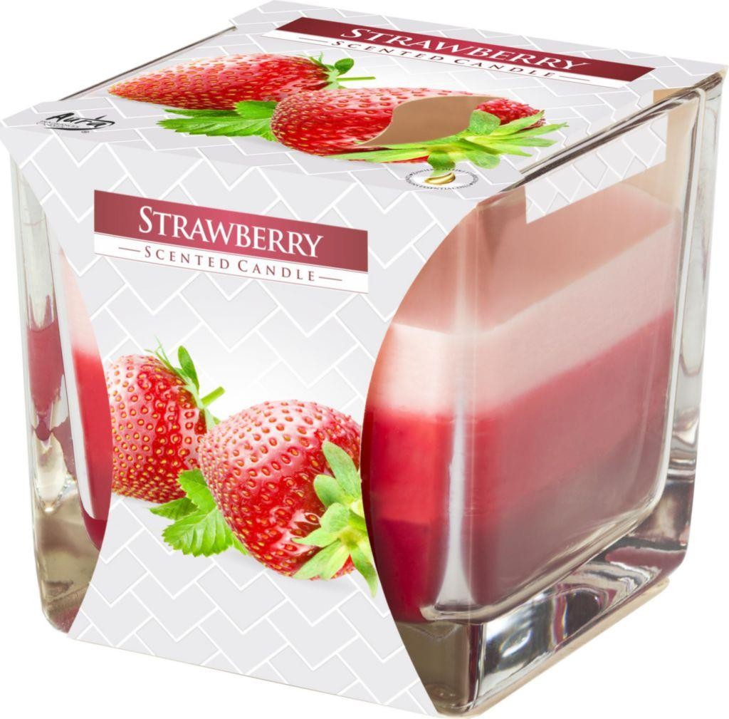 Domácnost a Zahrada - Aura Svíčka tříbarevná Strawberry