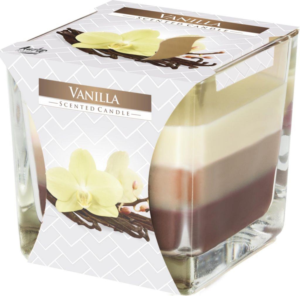 Domácnost a Zahrada - Aura Svíčka tříbarevná Vanilla