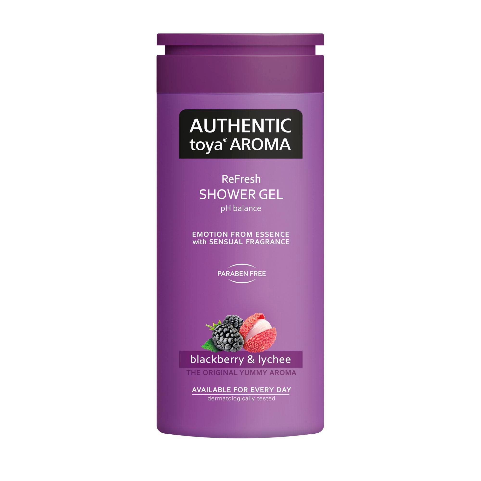Drogerie a kosmetika - Authentic toya Aroma sprchový gel 400 ml blackberry & lychee