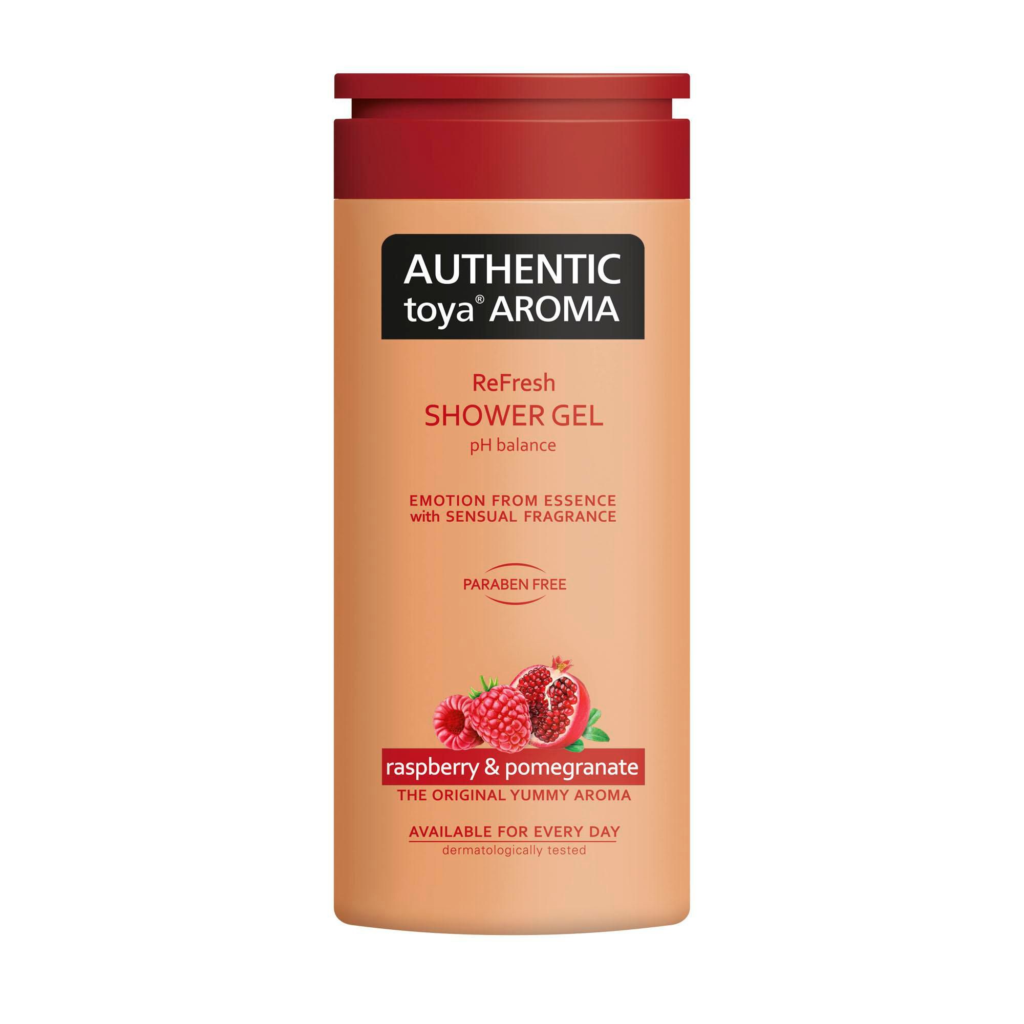Drogerie a kosmetika - Authentic toya Aroma sprchový gel 400 ml raspberry & pomegranate