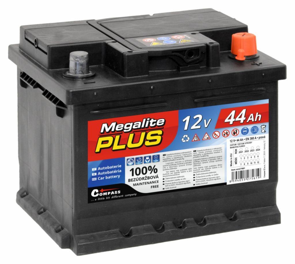 Auto-moto - Autobaterie MEGALITE PLUS 12V 44Ah 360A