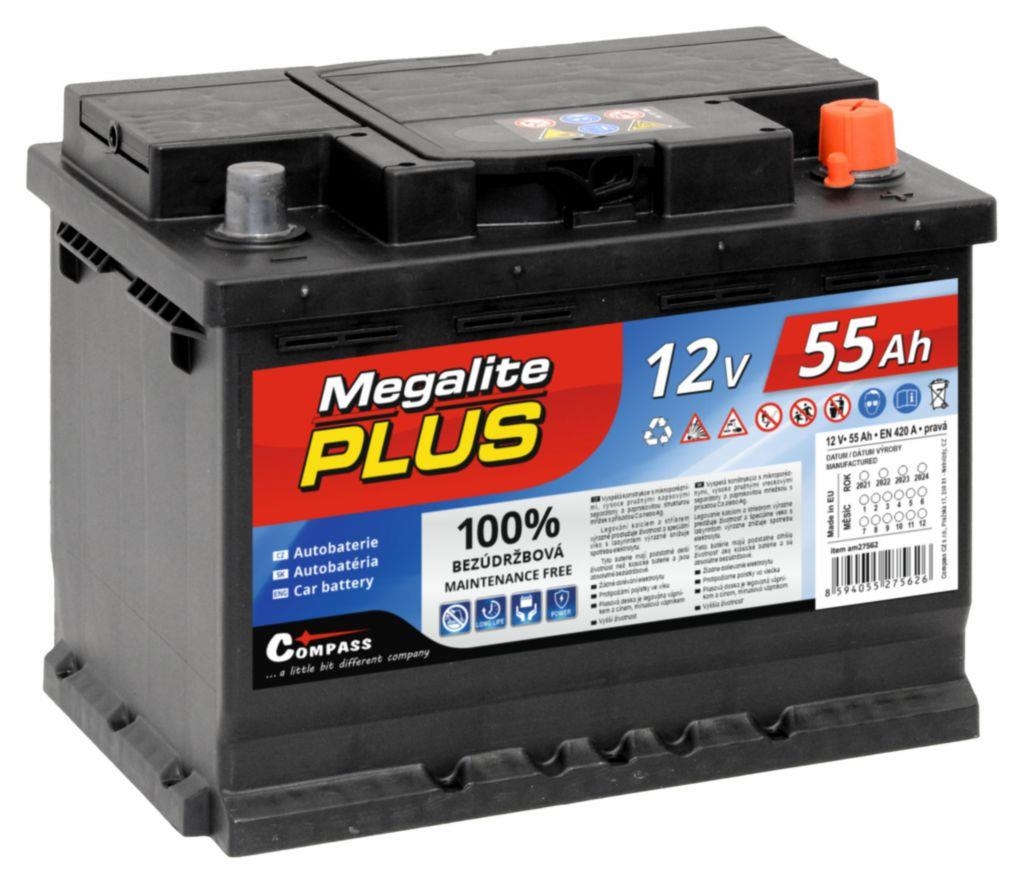 Auto-moto - Autobaterie MEGALITE PLUS 12V 55Ah 420A