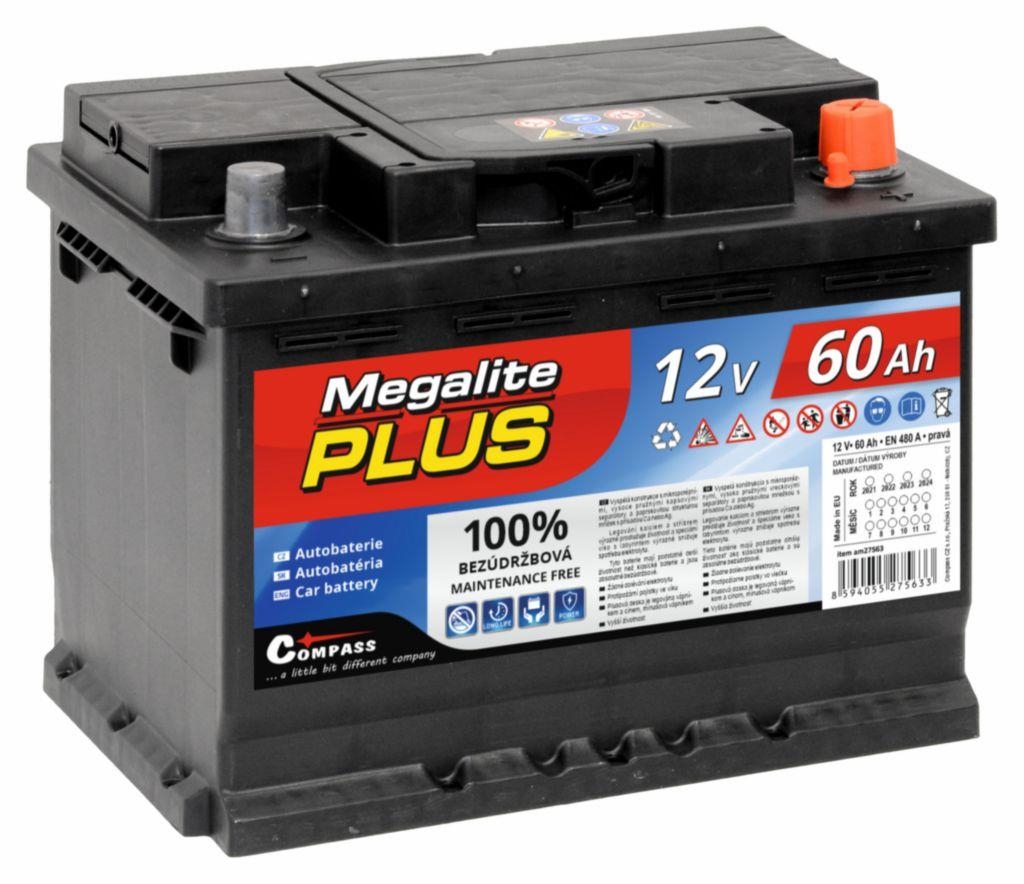 Auto-moto - Autobaterie MEGALITE PLUS 12V 60Ah 480A