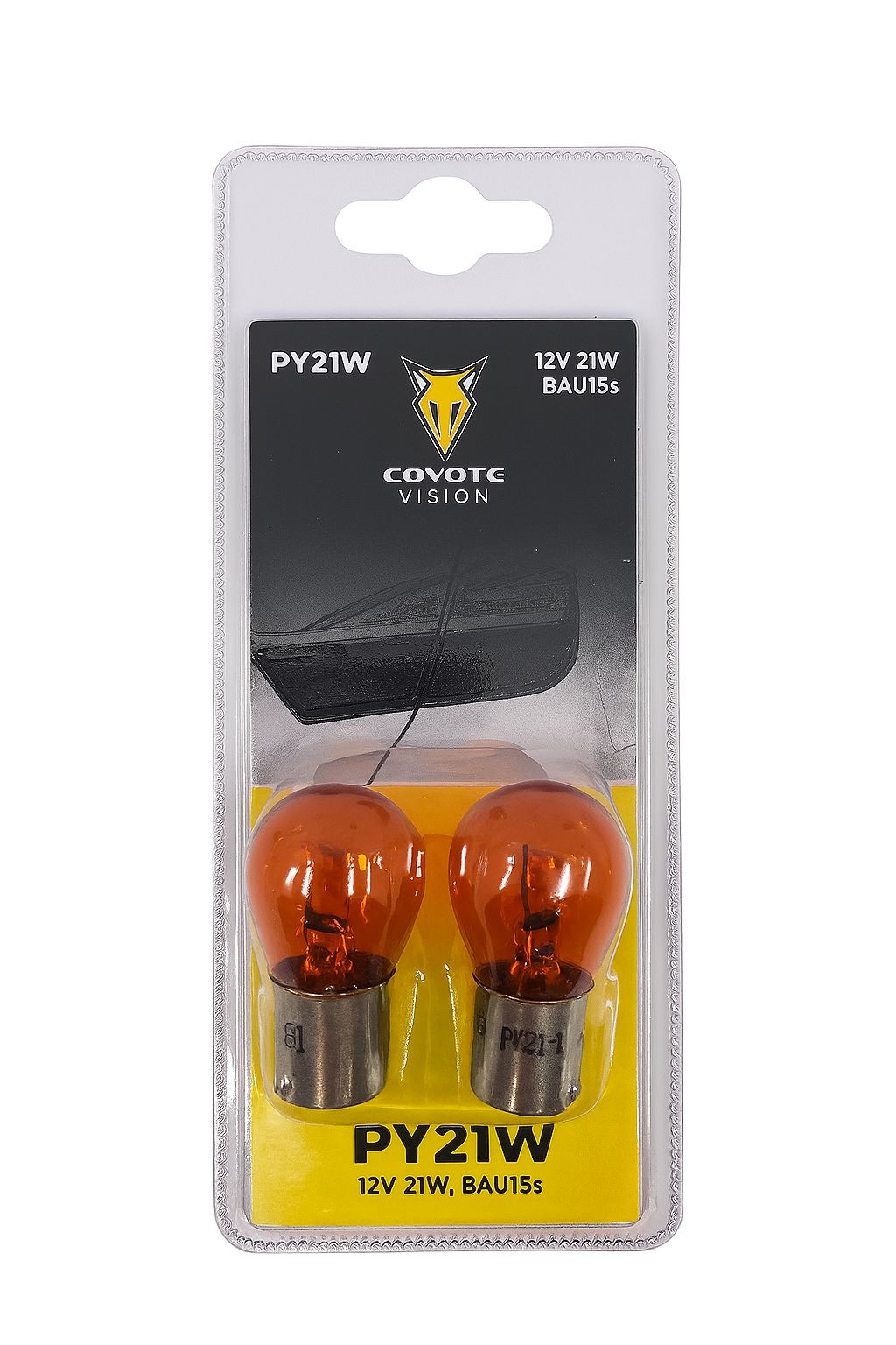Auto-moto - Autožárovka 12V 21W PY21W oranž BAU15s Coyote Vision 2ks blistr