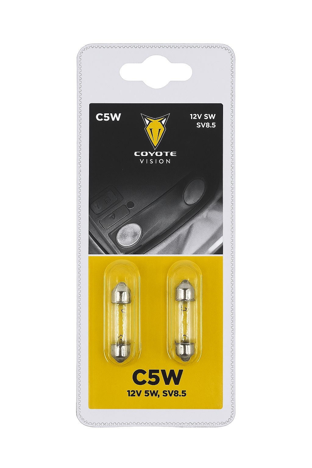Auto-moto - Autožárovka 12V 5W C5W sufitová Coyote Vision 2ks blistr