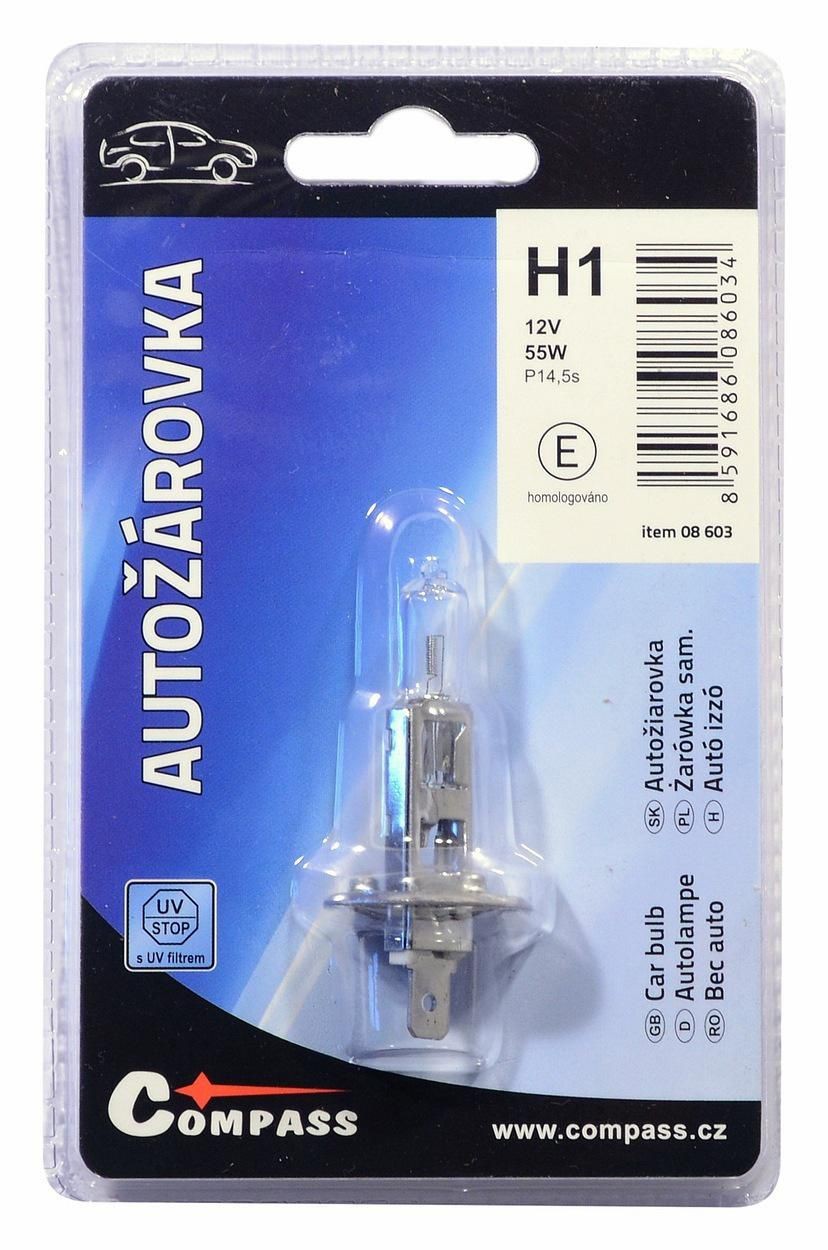 Auto-moto - Autožárovka 12V  H1  55W P14,5s blister 1ks