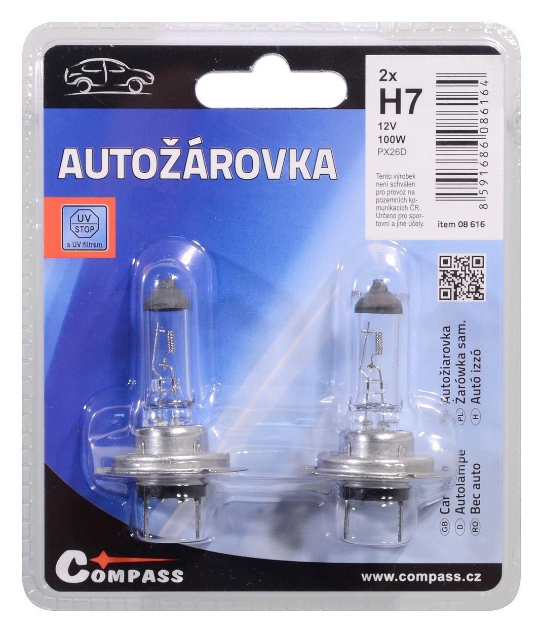 Auto-moto - Autožárovka 12V H7 100W PX26d blister 2ks