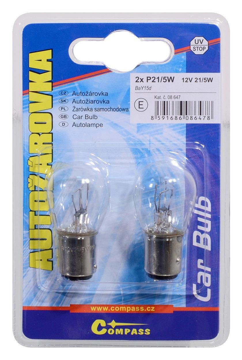 Auto-moto - Autožárovka 12V P21/5W 21/5W BaY15d blister 2ks