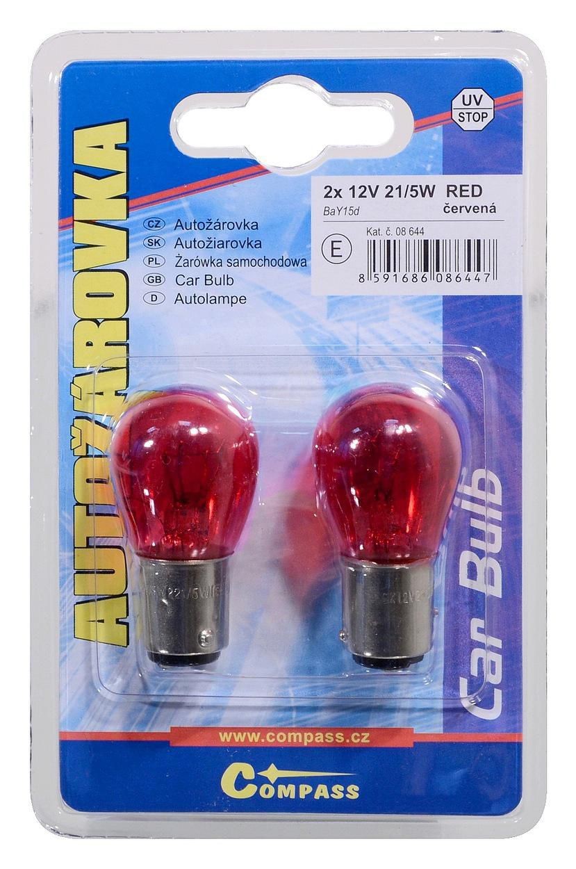 Auto-moto - Autožárovka 12V P21/5W 21/5W BaY15d Red blister 2ks