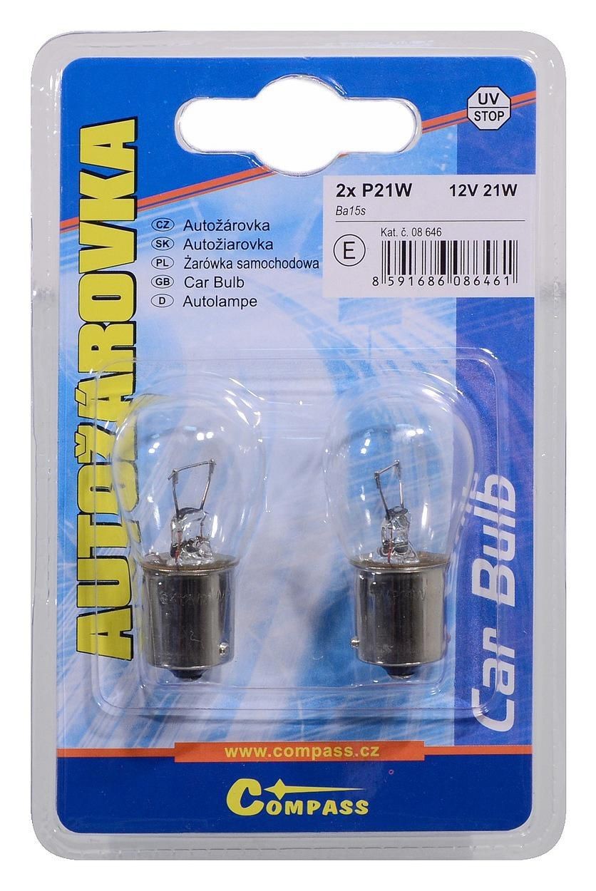 Auto-moto - Autožárovka 12V P21W 21W Ba15s blister 2ks