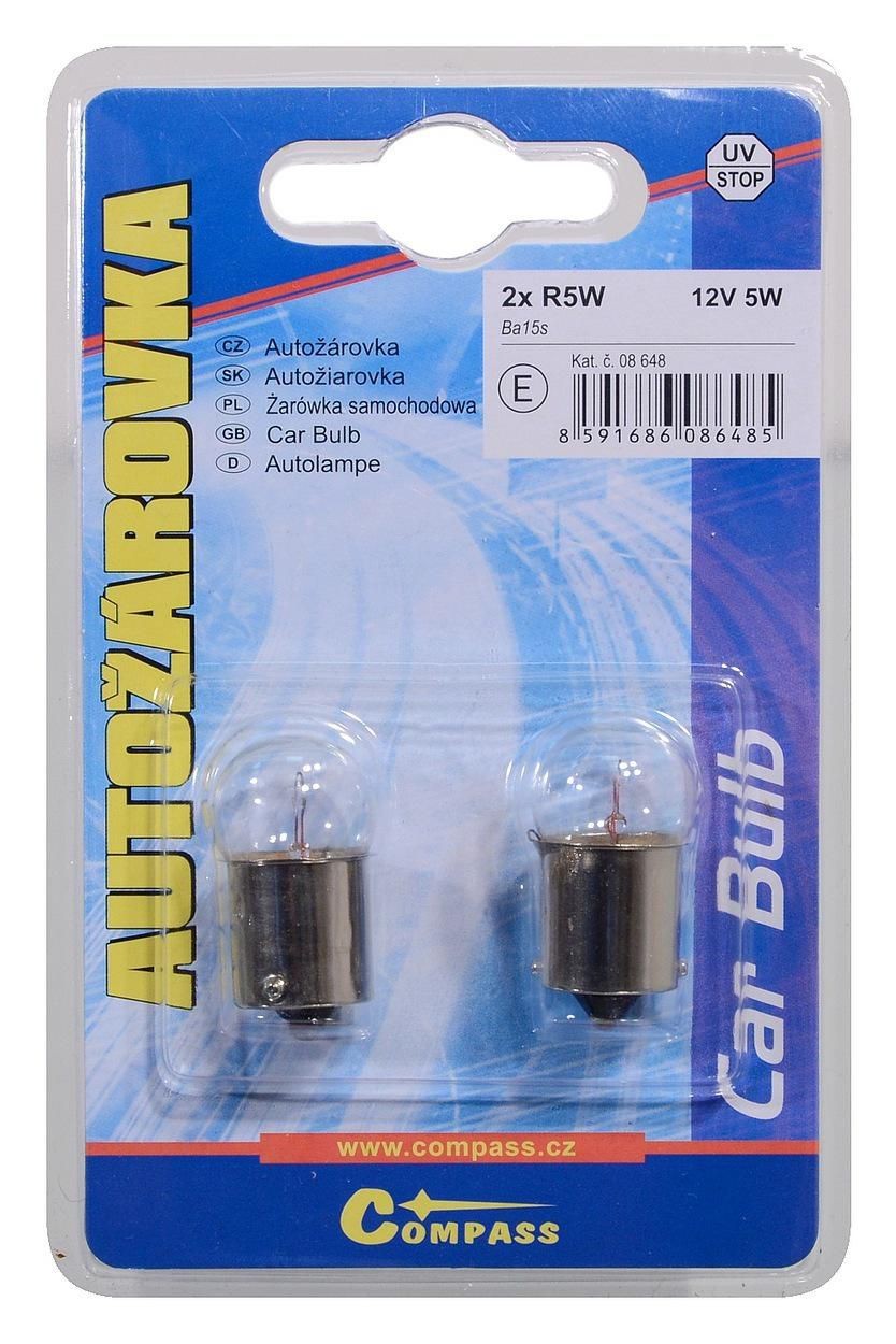 Auto-moto - Autožárovka 12V R5W 5W Ba15s blister 2ks