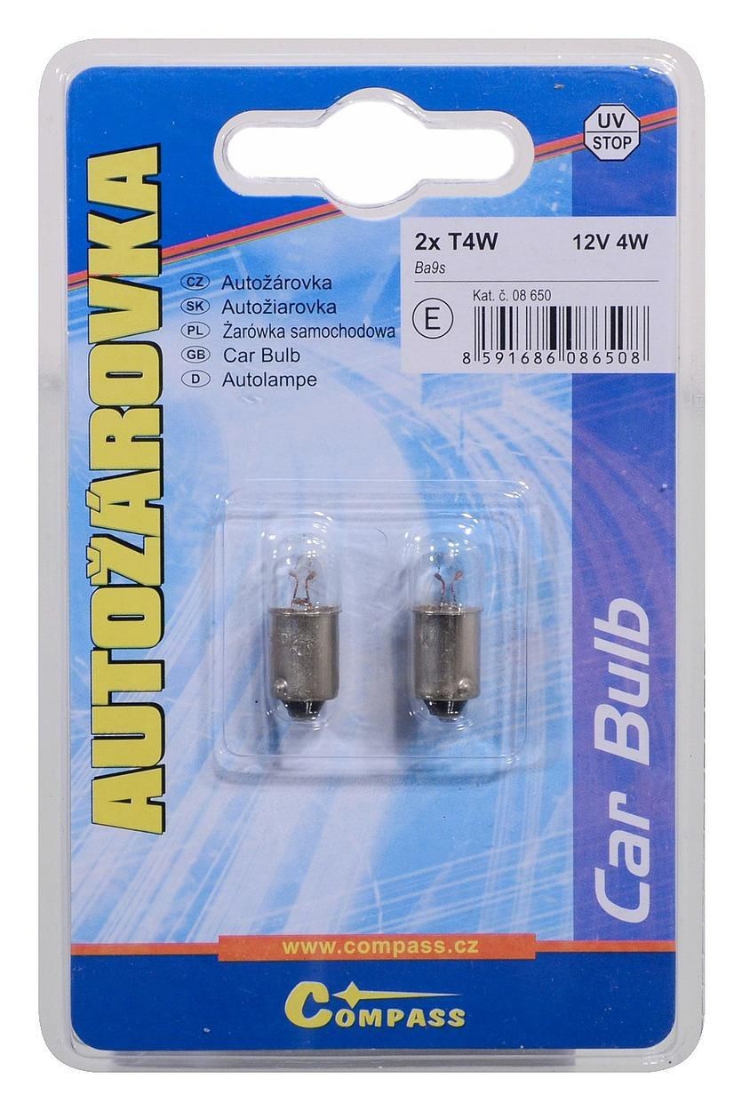 Auto-moto - Autožárovka 12V T4W 4W Ba9s blister 2ks