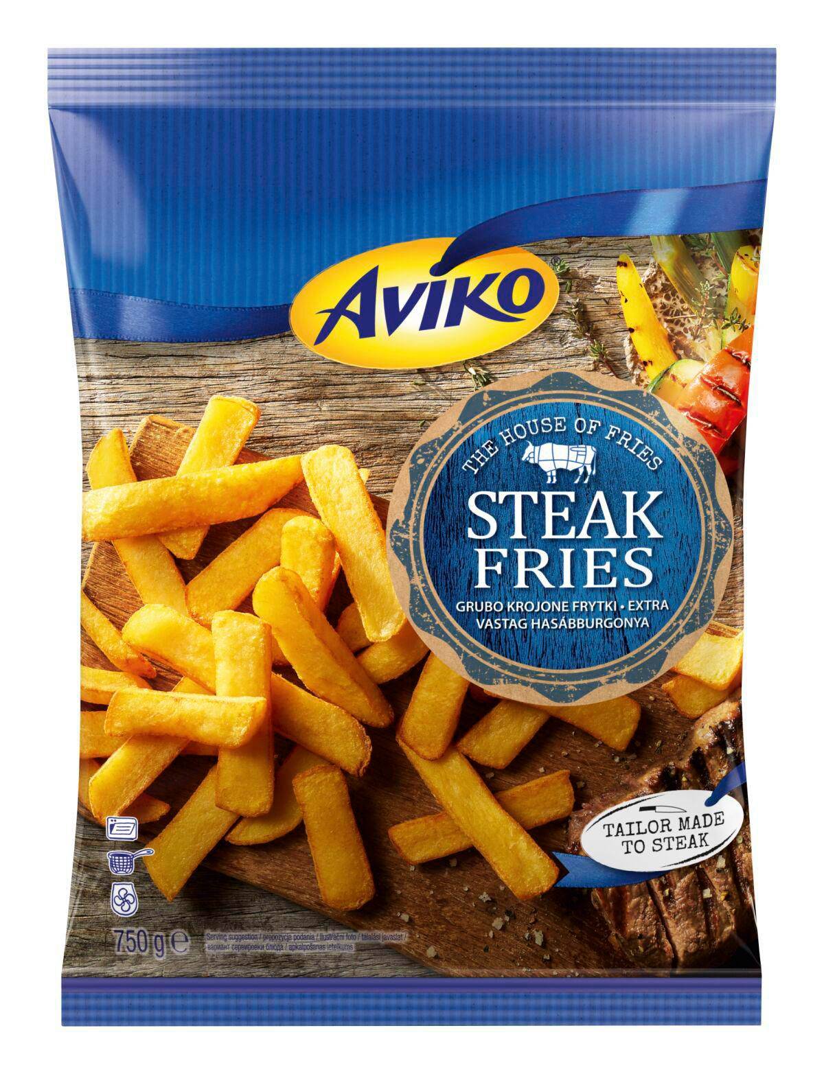 Mražené potraviny - Aviko Steak fries mražené 750 g